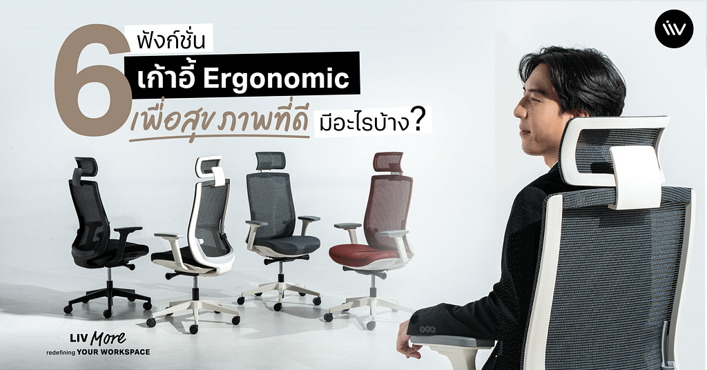 6 ฟังก์ชั่น เก้าอี้ Ergonomic เพื่อสุขภาพที่ดี มีอะไรบ้าง?