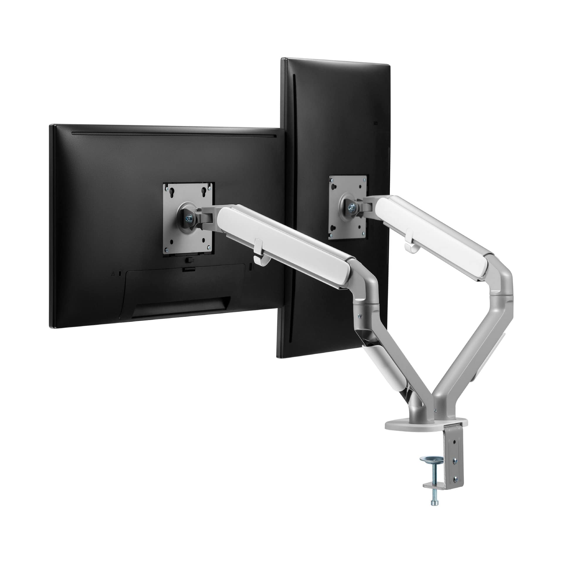 Simple Dual Monitor arm-Matte Silver-04 แขนจับจอคู่ LIV Simple Dual Monitor Arm - Modern Minimal Design - Image 7