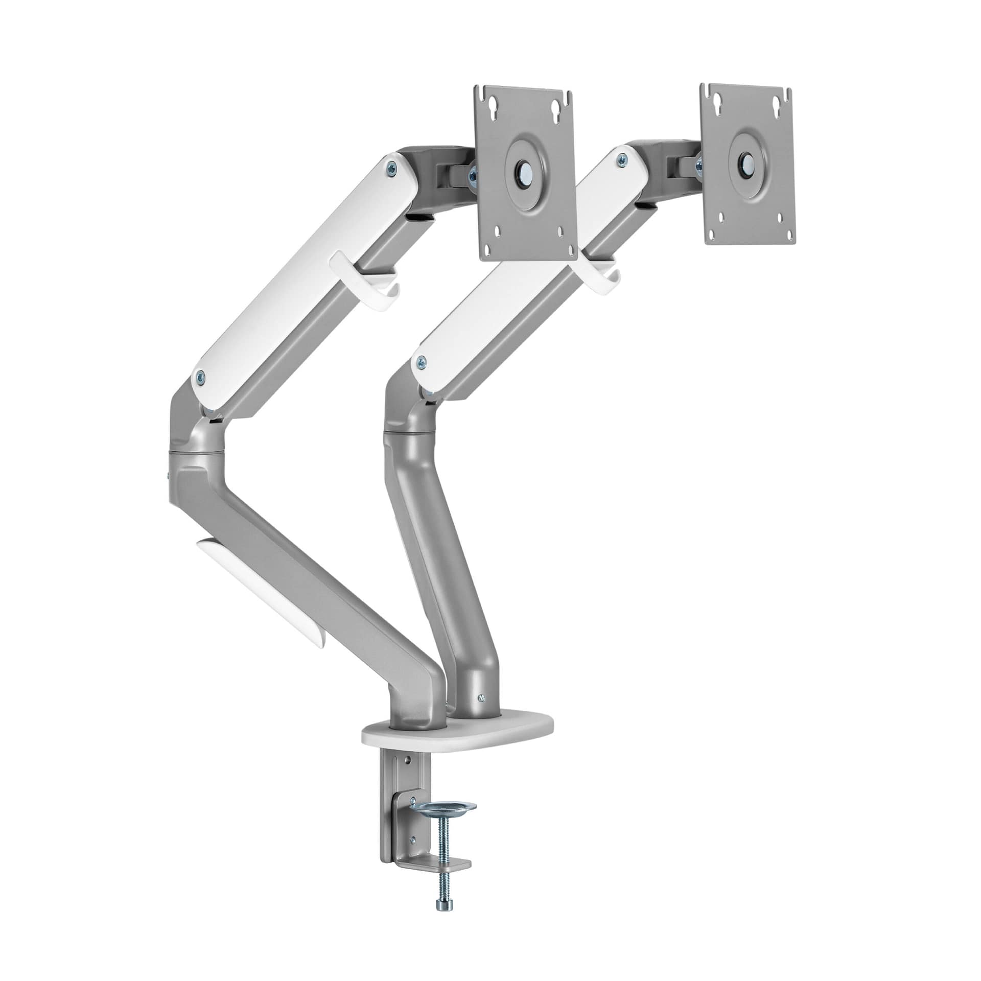 Simple Dual Monitor arm-Matte Silver-05 แขนจับจอคู่ LIV Simple Dual Monitor Arm - Modern Minimal Design - Image 3