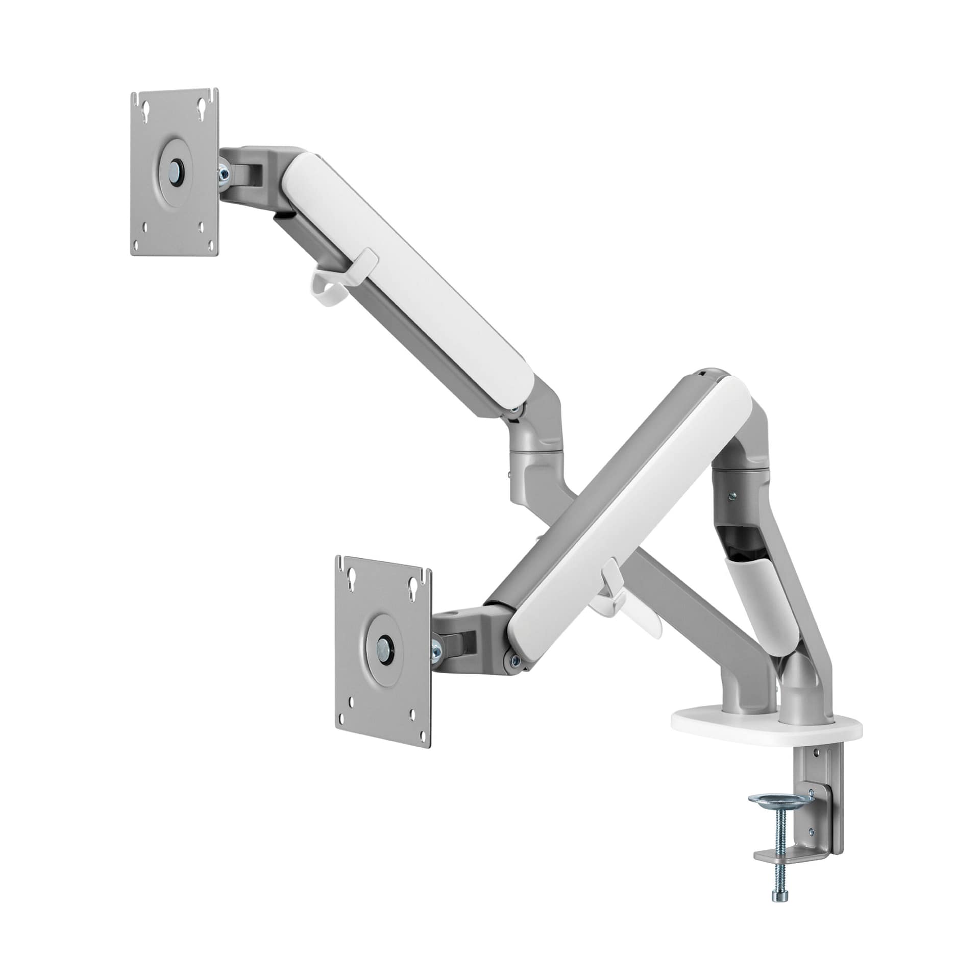Simple Dual Monitor arm-Matte Silver-06