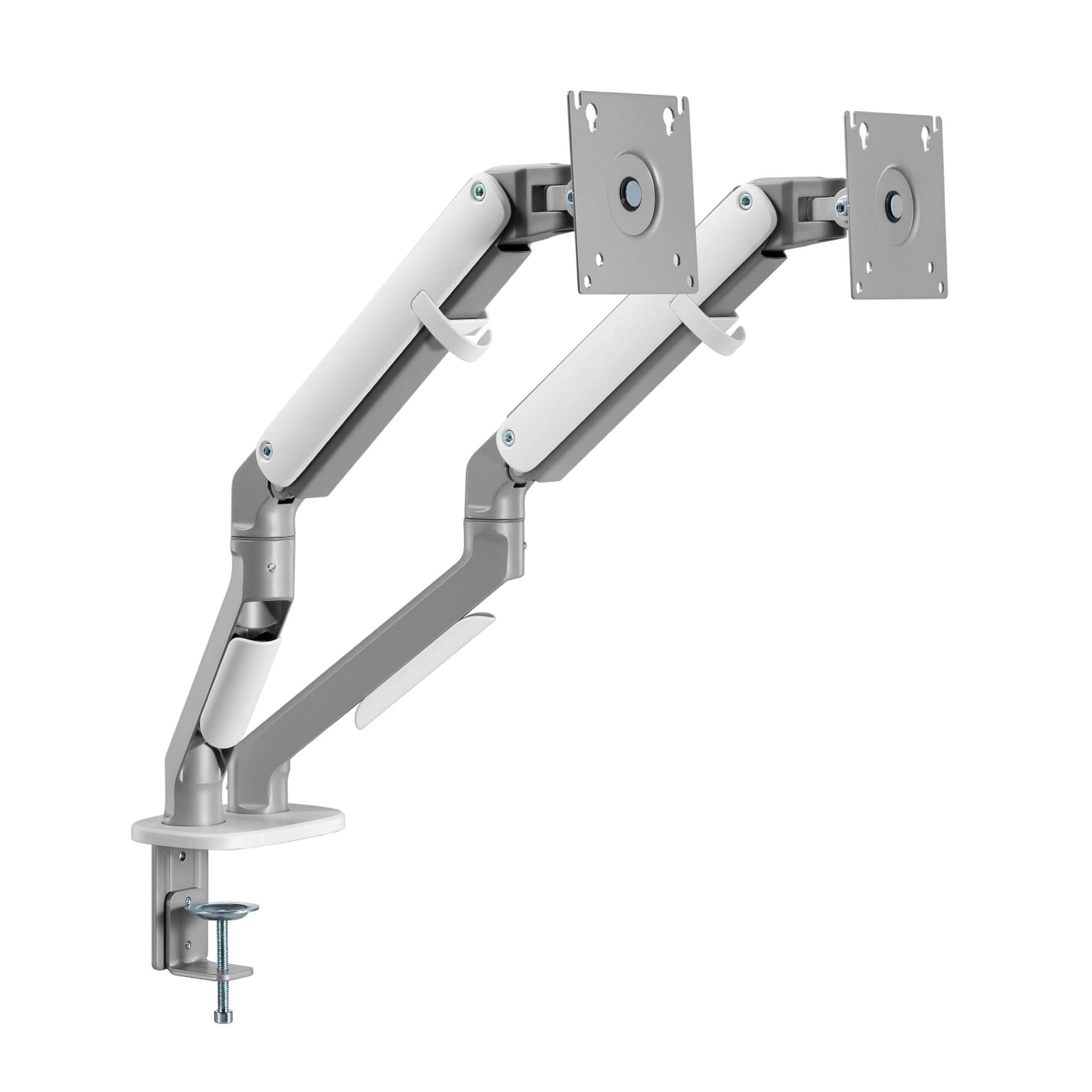 Simple Dual Monitor arm-Matte Silver-10 แขนจับจอคู่ LIV Simple Dual Monitor Arm - Modern Minimal Design - Image 2