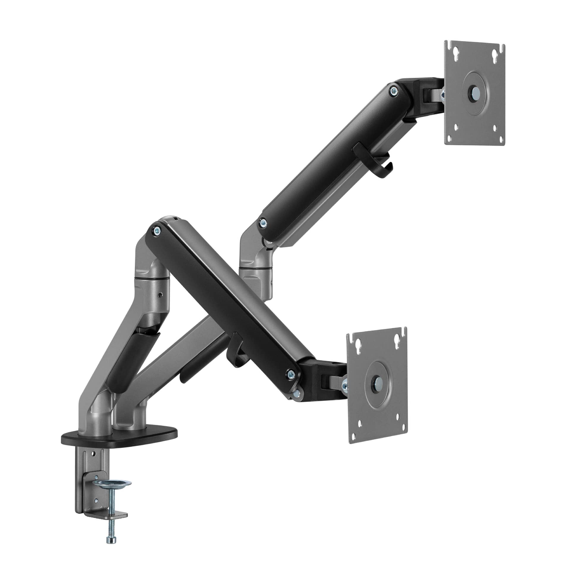 Simple dual monitor arm Space grey-04 แขนจับจอคู่ LIV Simple Dual Monitor Arm - Modern Minimal Design - Image 4